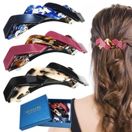 Mistofu 3 Pcs Hair Barrettes for Women Hair Clips Womens Hair Accessories Large French Hair Pin Retro Hair Clasp Accessories for thick hair-1t (mahua25)