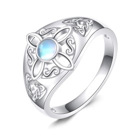 JERWLI Witches Knot Ring for Women 925 Sterling Silver Celtic Knot Ring Celtic Witchy Jewelry Gifts for Women Mother (8)