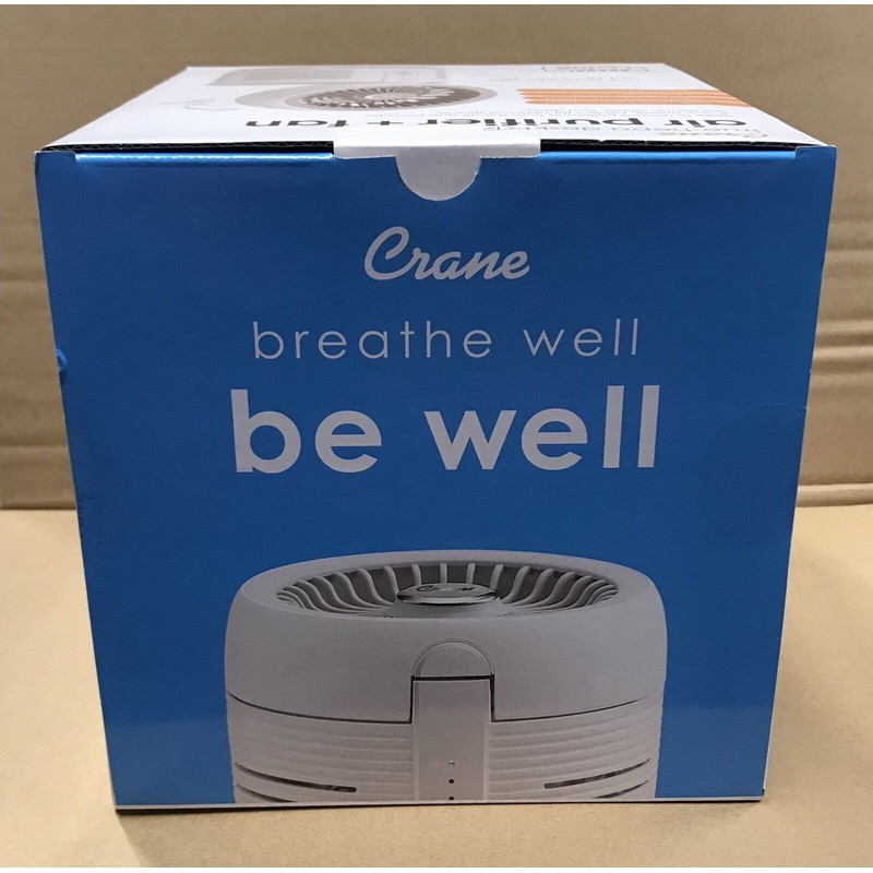 CRANE (EE5073) TRUE HEPA DESKTOP AIR PURIFIER+ 3-SPEED FAN **BRAND