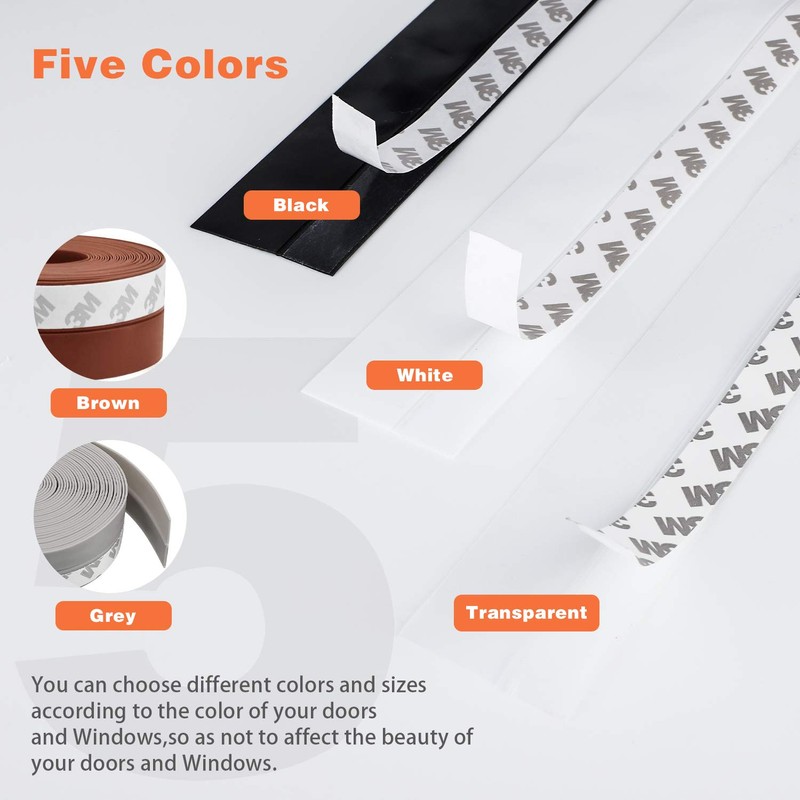 26 Feet Silicone Seal Strip,Door Weather Stripping, Sealing Tape for