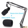 Mic Stand For Fifine K670 670B, Boom Arm with Windscreen