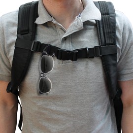 CampTeck U6839 Adjustable Chest Strap, for Backpack and Rucksacks - Replacement Nylon Chest Harness, Secures Shoulders Straps When Hiking, Running, Outdoor Activities, Heavier Contents - Black