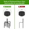 96" Shepherds Hooks for Outdoor with 7 Prongs Base, Heavy
