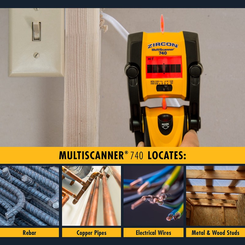 Zircon MultiScanner 740 Electronic Wall Scanner with Built-In Erasable Wall