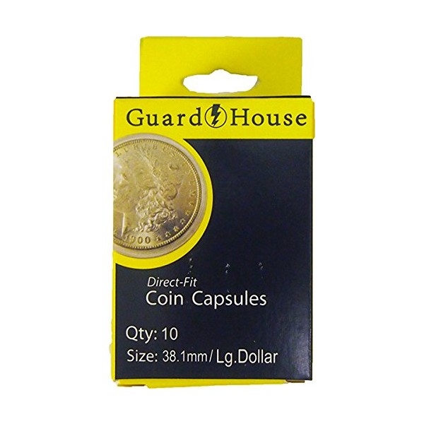 Guardhouse Box of 10 Direct Fit 38.1mm Coin Holders LARGE DOLLARS