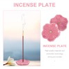 Didiseaon Ceramic Incense Plate Flower Shaped Incense Holder, Japanese Cherry