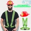 4 Pcs Adult Firefighter Set Include Red Plastic Fire Hats