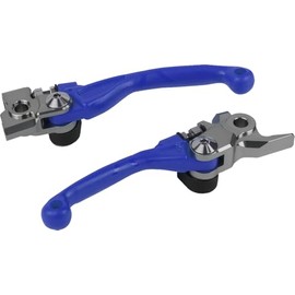 Polisport 8487200029 Folding Lever Set Milled from Aluminium with Adapter Compatible with Yamaha Motorcycles in Blue