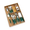 Lipper International 8877 Bamboo Wood Flatware Organizer with 7 Compartments,