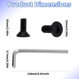 Penitue 8 Tornillos de Repuesto para Calas Delta y Shimano SPD, Duraderos Clip Zapatos de Ciclismo con Llave Compatibles con Zapatos Sin Clip para Bicicletas Spinning