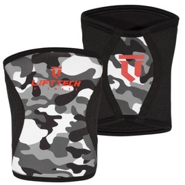 Lift Tech Comp - Rodilleras (7 mm, 2 Unidades), Negro, Mediano
