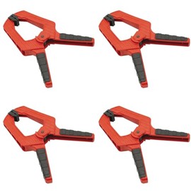 Spring Clamp Multifunction – Set of 4 – Spring Clamps with High Span – Clamping Clamps with High Clamping Force and Rubberised Handles – Glue Clamps (75 mm)