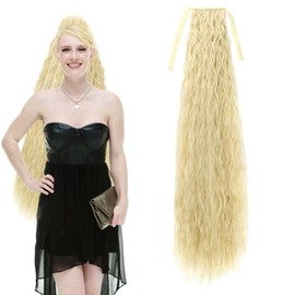 Curly Hair Extensions Long Wave Hair Ponytail Extension Synthetic Pony Tail Hairpiece for Women 2316