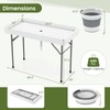 KOTEK Folding Ice Cooler Table, 4 FT Portable Ice Table