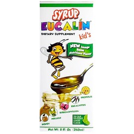 Eucalin Kids Honey Syrup Dietary Supplement, Lemon Flavor, 8 fl. oz.  Exp 2/2026