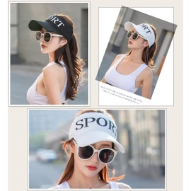 LAC NA Women's Sun Visor, Golf, Running, Sports, Golf, Jogging, Shade, Sun Protection, One Size Fits Most, Sun Shade, Hat, Visor, Black
