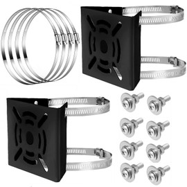 SYUNASYU Security Camera Mounting Pole, Camera Bracket, Stand, Housing, No Drilling Required, Cylindrical, Square Column, Sensor Light, Outdoor, Security Camera, Mounting Hardware, Ready to Use, Full