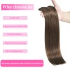 Chocolate Brown Clip in Hair Extensions Real Human Hair Clip