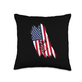 Best American Flag Stunt Scooter Designs Men Women Riders Throw Pillow