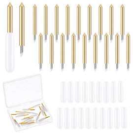 JIEYAO 20Pcs Premium Fine Point Blade, Niantime Replacement Cutting Blades, Compatible with Maker/Maker 3 Cutting Machines Explore Air/Air 2/Explore Air 3 Fine Point Blade Replacement with Storage Box