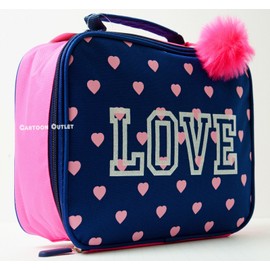 aeropostal Lunch Bag School Insulated Snack Box Travel Tote Cheer Dance LOVE Pompom