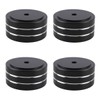 Gorise 4 Pieces Black Aluminum Alloy Speaker Shock Absorbing Feet