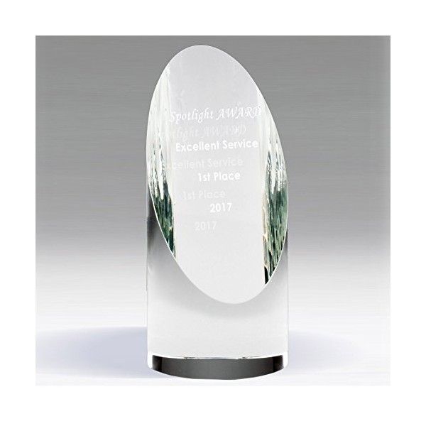 SHOP AWARDS AND GIFTS Customizable 2-3/4 x 6-1/2" Slanted Crystal