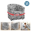 FUANGUI 2 Piece Club Chair Slipcover Stretch Barrel Chair Covers