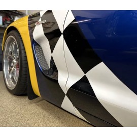 CSP 1997-2004 C5 Corvette No Drilling Required Stealth Splash Guards Mud Flaps Kit