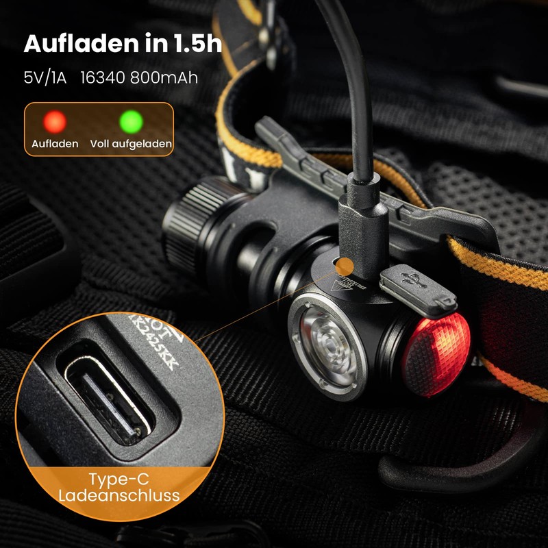 Sofirn HS10 Powerful Head Torch,Super Bright Mini Headlamp, LH351D LED