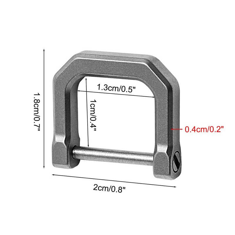 DONGKER D-Ring Key Hanger, Titanium D Shape Key Ring, U