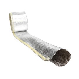 AC PERFORMANCE 3/8" (9.52mm) Lightweight Aluminum Fiberglass Heat Shield Sleeve Insulated Protection for Braided Hoses, Fuel Lines, Cables or Electrical Wiring Heat Protection (3 Feet Length)