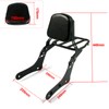 Worldmotop Motorcycle Sissy Bar Backrest Rear Passenger Seat for Kawasaki