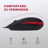 Perixx PERIDUO-212B DE, Kompaktes Mini Tastatur und Maus Set, USB-Kabel,