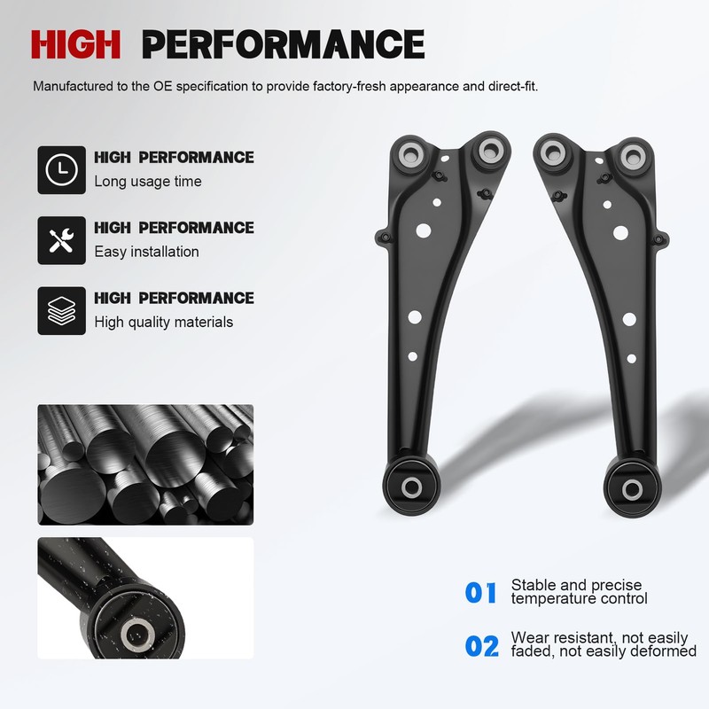 2Pcs Trailing Control Arms with Bushing for RAV4 2006-2011 48760-42010