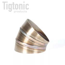 Tigtonic 4" Welded Pie Cuts (Back Purged) 45 Degree Elbow 304 Stainless Steel Exhaust