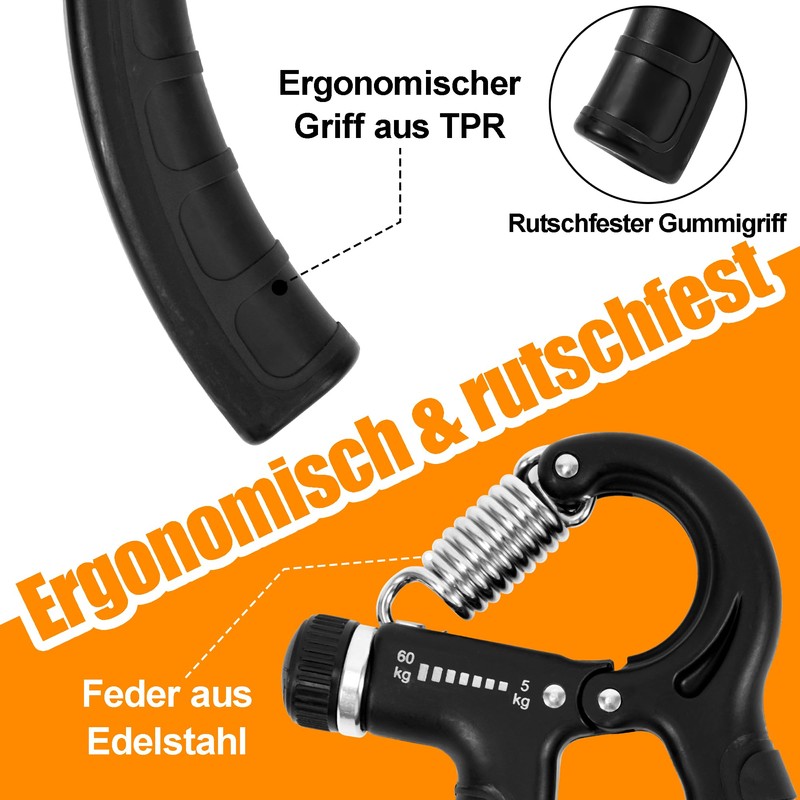 KiwiPower Grip Strength Trainer Pack of 2 from 10 kg