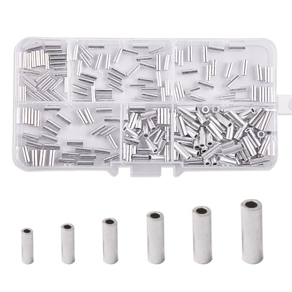 Single Barrel Crimp Sleeves Aluminum Fishing Crimp Sleeves Cable Crimp