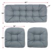 Blytieor 3 Piece Wicker Chair Cushion Set, 1 Loveseat Wicker