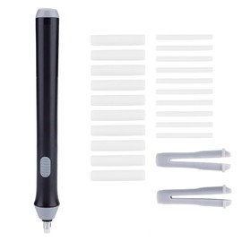 Kodrily 1Pcs 6.8in Electric Eraser, Plastic Automatic Electric Leather Erasers Kit with 20Pcs Refills, Battery Powered Artist Erasers, for Artists Drawing, Sketching (Black)