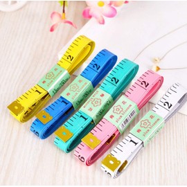 DXIA Pack of 12 Soft Tape Measure, Soft Flat Ruler, Cloth Measuring Tape, Tailor Tape Measure, Sewing Measuring Tape, 150 cm, Body Measuring Ruler, for Sewing Cloth Ruler Measuring Tool, Random Colour