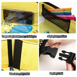 Kwak's Kids Lap Desk,Travel Tray for Kids Suitable for Cars, Strollers, Child Chairs, and More-Road Trip Essentials Accessories (Dinosaur yellow)
