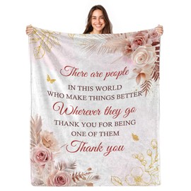 Thank You Gifts for Women, Thank You Blanket 50 x 60 inch, for Friend, Teacher, Coworker for Christmas, Birthday or Thanksgiving