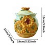 FORLONG Ceramic Hand-Painted Sunflower Sealed Jar,Food Storage Containers with Lids,