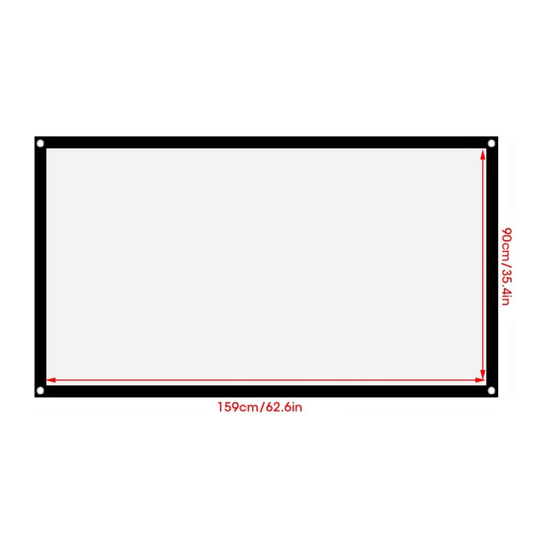 Portable HD Projector Screen 16: 9 Film Screen without Folds,