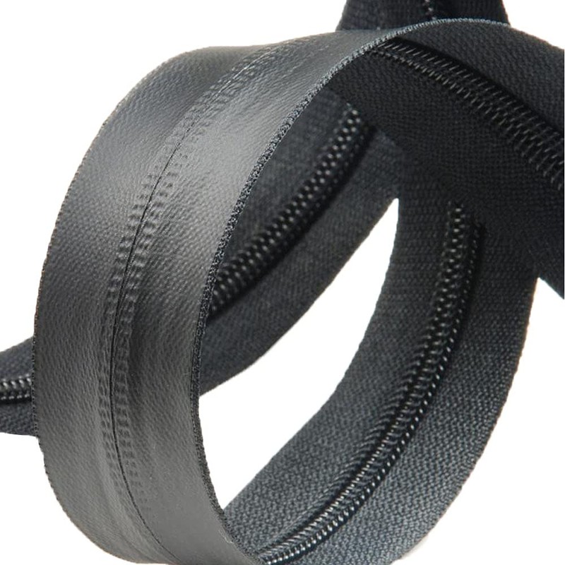 MebuZip 68 cm, 2 pieces, waterproof zips, separable, #5, black,