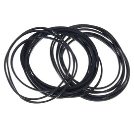 0.08 inch (2 mm) Wide Square Rubber Belts 40-65mm/75-100mm/110-145mm Mixed Tape Machine Belt Pack of 20 Black