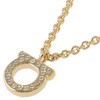 Salvatore Ferragamo 696654 760131 001 Gancini Crystal Pave Pendant Necklace,