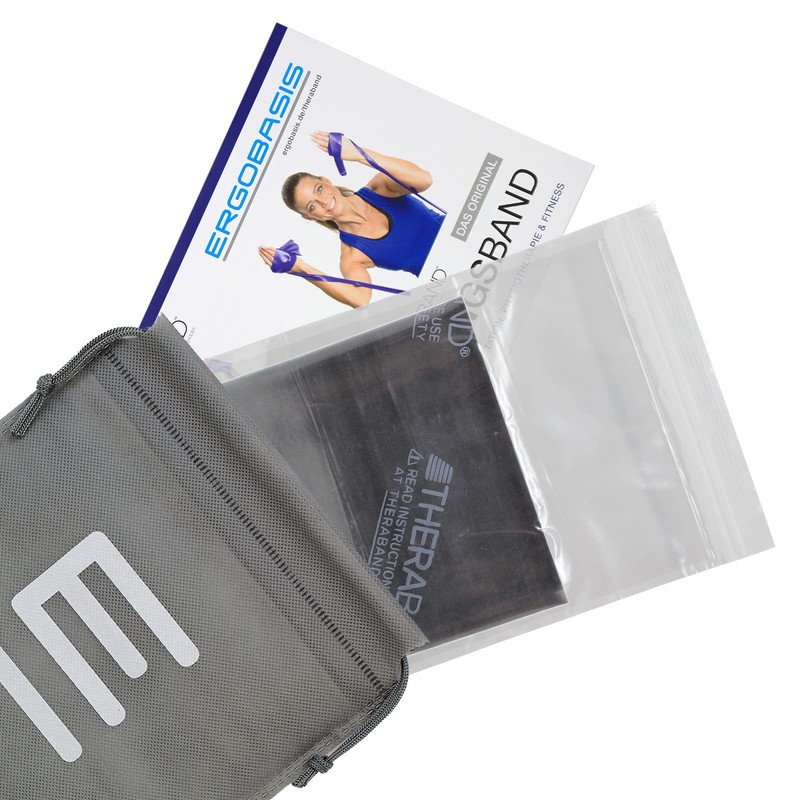 Thera-Band® original Übungsband + Übungsbuch gratis (schwarz (spezial stark))