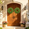 26” Boxwood Wreaths for Front Door Summer Wreaths for Front
